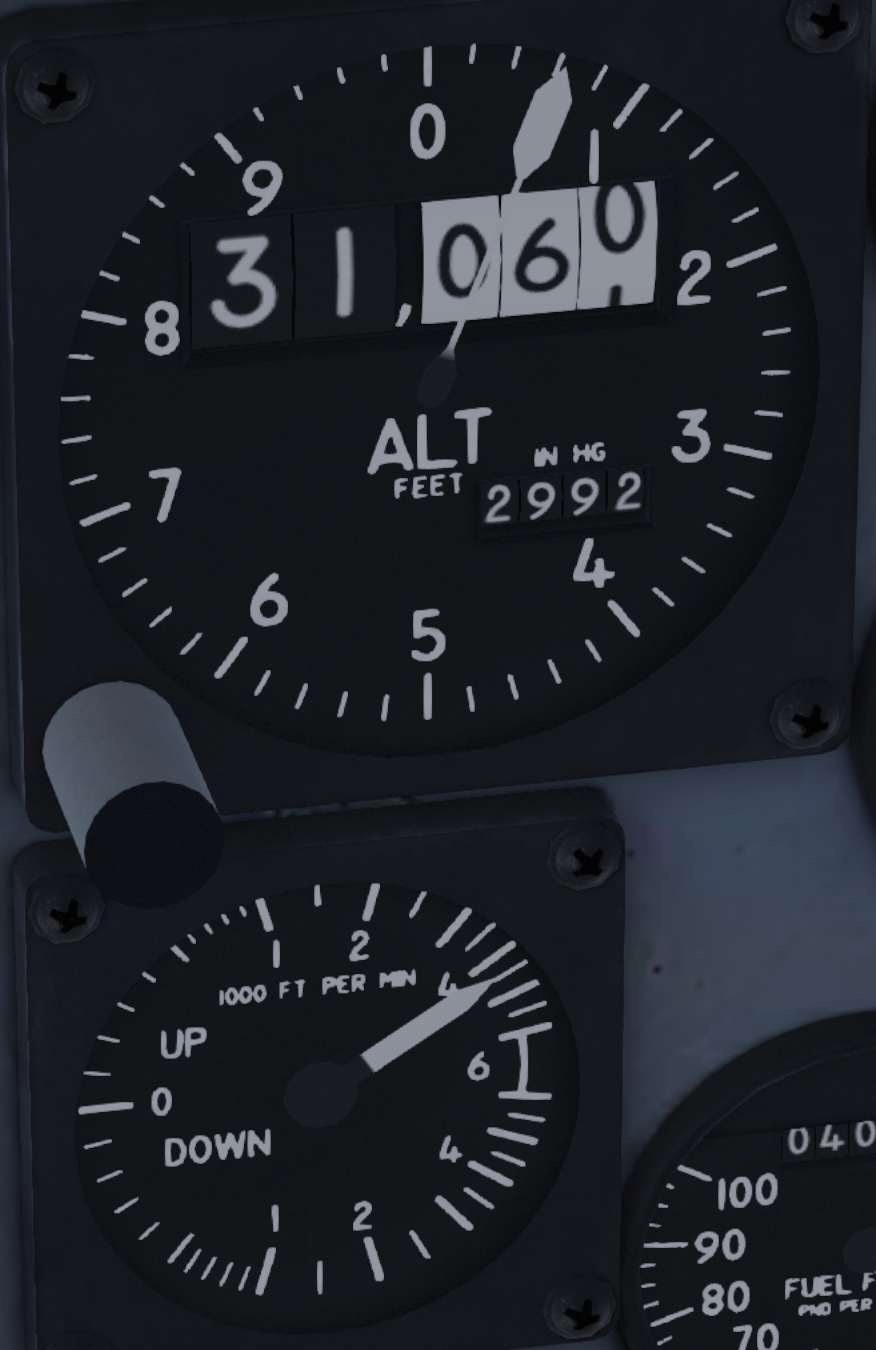 Figure 29. Barometric altimeter and vertical velocity indicator