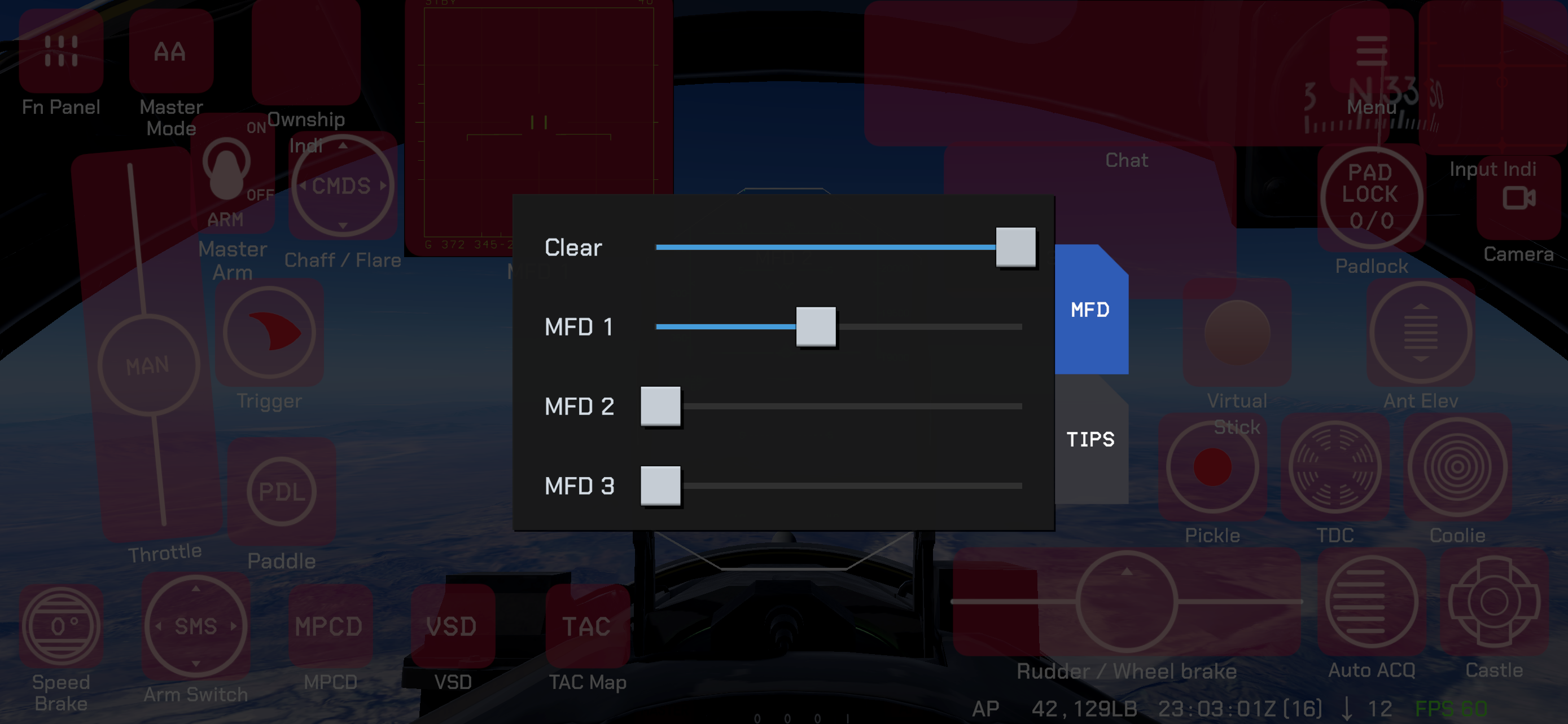 UI Element Edit MFD Controls