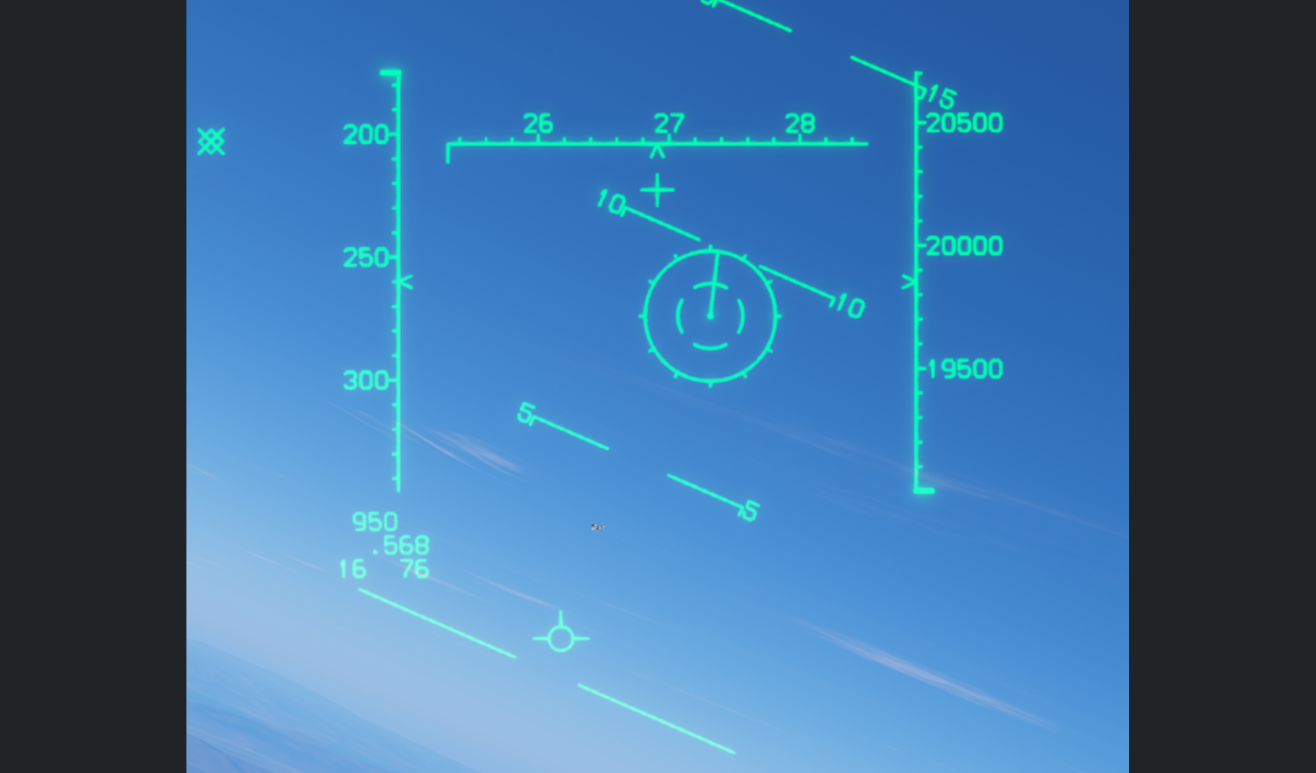 Gun figure 1: aiming reference without radar lock